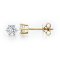 9K Gold, Six Prongs Classic Dimond Stud Earrings