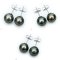 Approx. 12.0 mm, Tahitian Pearl, Stud Pearl Earrings