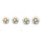 Approx. 3.5 - 4.0 mm, Akoya Pearl, Cluster Pearls Diamond Stud Earrings