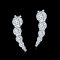 18K Gold, Ascending Sizes Diamond Row Stud Earrings