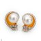 Approx. 9.0 mm, Freshwater Pearl, Nautilus Pearl Stud Earrings