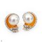 Approx. 9.0 mm, Freshwater Pearl, Nautilus Pearl Stud Earrings