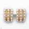 Approx. 2.5 - 3.0 mm, Freshwater Pearl, Three Row Pearl Stripes Stud Earring