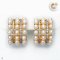 Approx. 2.5 - 3.0 mm, Freshwater Pearl, Three Row Pearl Stripes Stud Earring