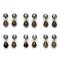 Approx. 7.0 mm, Tahitian Pearl, Stud Pearl Earrings with Dangle Faceted Drop Smoky Quartz