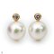 Approx. 7.0 mm, Akoya Pearl, Diamond Head Stud Pearl Earrings