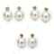 Approx. 7.0 mm, Akoya Pearl, Diamond Head Stud Pearl Earrings