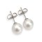 Approx. 10.0 -11.0 mm, Broome Lot, White South Sea Pearl, Stud Pearl Earrings