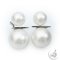 9.65 - 9.75 mm and 14.20 - 14.21 mm, Broome Lot, White South Sea Pearl, Arch Bridge Pearl Earring Backs Stud Pearl Earrings