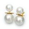 10.12 - 10.25 mm and 13.55 - 13.59 mm, Broome Lot, White South Sea Pearl, Arch Bridge Pearl Earring Backs Stud Pearl Earrings