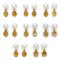 Approx. 8.0 - 9.0 mm, Akoya Pearl, Stud Pearl Earrings with Dangle Faceted Drop Citrine