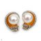 Approx. 9.0 - 10.0 mm, Freshwater Pearl, Nautilus Pearl Stud arings