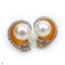 Approx. 9.0 - 10.0 mm, Freshwater Pearl, Nautilus Pearl Stud arings