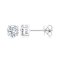 (IGI) 1.08 ct, Laboratory Grown Diamond (Round Brilliant, HPHT, 0.54 ct (x2), D, VVS2), Four Prongs Classic Diamond Stud Earrings