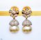 Approx. 10.0 mm, Gold South Sea Pearl, Sakura Dangle Pearl Stud Earrings