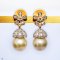 Approx. 10.0 mm, Gold South Sea Pearl, Sakura Dangle Pearl Stud Earrings