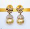 Approx. 10.0 mm, Gold South Sea Pearl, Sakura Dangle Pearl Stud Earrings