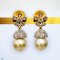 Approx. 10.0 mm, Gold South Sea Pearl, Sakura Dangle Pearl Stud Earrings