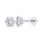 (IGI) 2.16 ct, Laboratory Grown Diamond (Round Brilliant, HPHT, 1.08 ct. (x2), D, VVS2), Six Prongs Diamond Stud Earrings