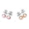 Approx. 7.5 - 8.0 mm, Hanashinju Pearl, Freshwater Pearl, Stud Pearl Earrings