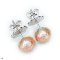Approx. 7.5 - 8.0 mm, Hanashinju Pearl, Freshwater Pearl, Stud Pearl Earrings
