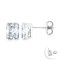 (GRA), Moissanite Radiant Cut (2.0ctx2/D/VVS1/Ex) Four Prongs Solitaire Moissanite, Stud Earrings