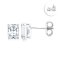 (GRA), Moissanite Emerald Cut (1.0ctx2/D/VVS1/Ex) Four Prongs with Hook Solitaire Moissanite Stud Earrings