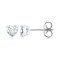(GRA), Moissanite Heart Cut (0.5ctx2/D/VVS1/Ex) Three Prongs Solitaire Moissanite, Stud Earrings