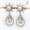 11.74-11.73 and 12.85-12.45, Gold South Sea Pearl, Star Drop Pearl Earrings