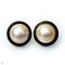 14.5 - 14.9 mm, Mabe Pearl, Stud Pearl Earrings