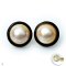 14.5 - 14.9 mm, Mabe Pearl, Stud Pearl Earrings