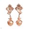 Approx. 10.0 - 11.0 mm, Freshwater Pearl, Flower Dangle Pearl Stud Earrings