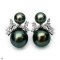 Approx. 7.0 - 11.0 mm, Tahitian Pearl, "Season Change" Duo Pearl Earrings