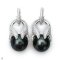 Approx. 13.0 -14.0 mm, Tahitian Pearl, "The Flame" Huggie Pearl Earrings