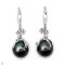 Approx. 11.0 mm, Tahitian Pearl, Flower Braches Fish Hooks Pearl Earrings