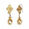 Approx. 11.0 mm, Gold South Sea Pearl, Fish Hooks Flower Dangle Pearl