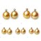 Approx. 9.0 - 10.0 mm, Gold South Sea Pearl, Naturl Diamond Dot Stud Pearl Earrings