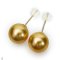 Approx. 10.0 mm, Palawan Elite Lot, Gold South Sea Pearl, Stud Pearl Earrings