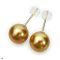 Approx. 10.0 mm, Palawan Elite Lot, Gold South Sea Pearl, Stud Pearl Earrings