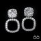 18K Gold, Laboratory Grown Diamond, Diamond Stud Earrings with Cushion Halo Diamond Hinge Jacket