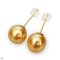 Approx. 8.0 - 10.0 mm, Gold South Sea Pearl, Stud Pearl Earrings