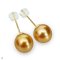 Approx. 8.0 - 10.0 mm, Gold South Sea Pearl, Stud Pearl Earrings