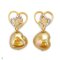 Approx. 13.0 - 14.0 mm, Heart Shaped Pearl, "Luminous Love" Triple Heart Dangle Pearl Stud Earrings