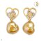 Approx. 13.0 - 14.0 mm, Heart Shaped Pearl, "Luminous Love" Triple Heart Dangle Pearl Stud Earrings