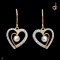 Approx. 3.5 mm, Akoya Pearl, "Luminous Love" Collection Fish Hook Dangle Pearl Earrings