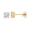 (IGI) 1.1 ct, Laboratory Grown Diamond (Round Brilliant, HPHT, 0.550 ct (x2), D, VVS2), Four Prongs Classic Diamond Stud Earrings
