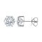 (IGI) 6.43 ct, Laboratory Grown Diamond (Round Brilliant, CVD, 3.21 ct and 3.22 ct, F, VVS2), Six Prongs Solitaire Diamond Stud Earrings