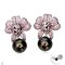 Approx. 14.0 mm , Tahitian Pearl, "Royal Orchid" Collection Dangle Pearl Earrings