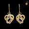 S925, "Luminous Love" Collection Fish Hooks Heart Earrings