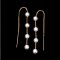 Approx. 4.0 mm, Akoya Pearl, Station Pearl Threader Earrings